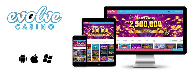 Evolve Casino : 1 000 € De Bonus De Bienvenue + 100FS