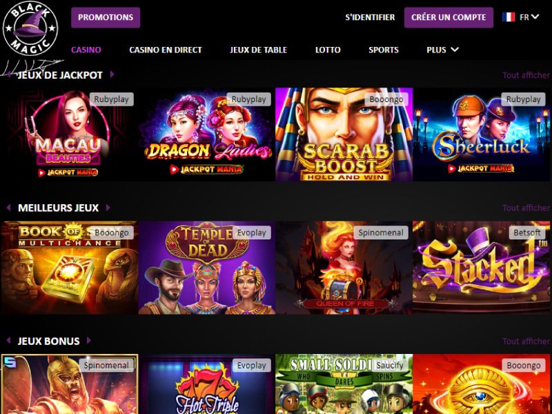 jeux Black Magic Casino