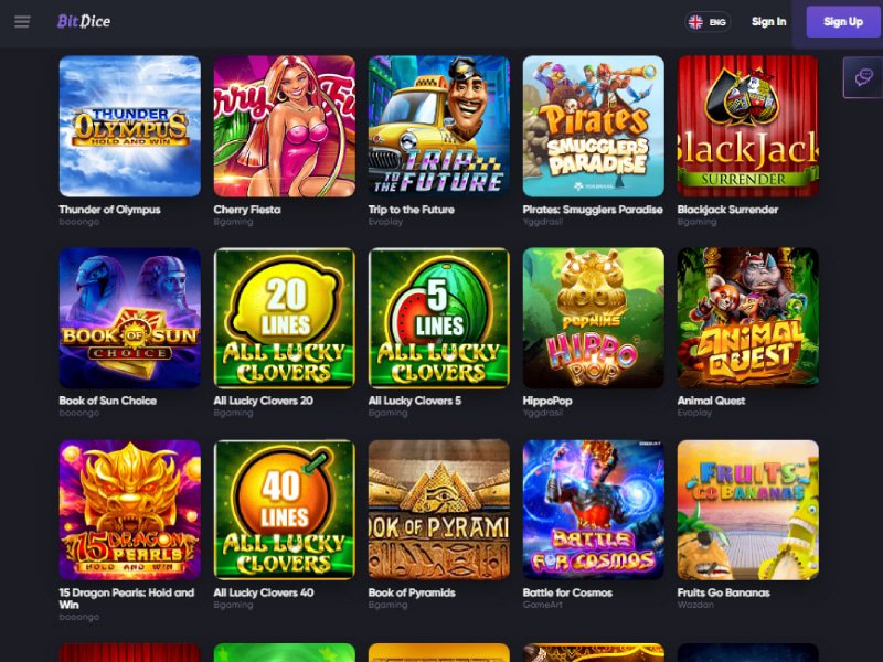 jeux Casino BitDice