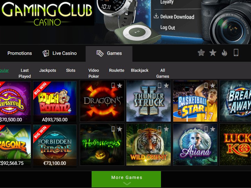 jeux Gaming Club Casino