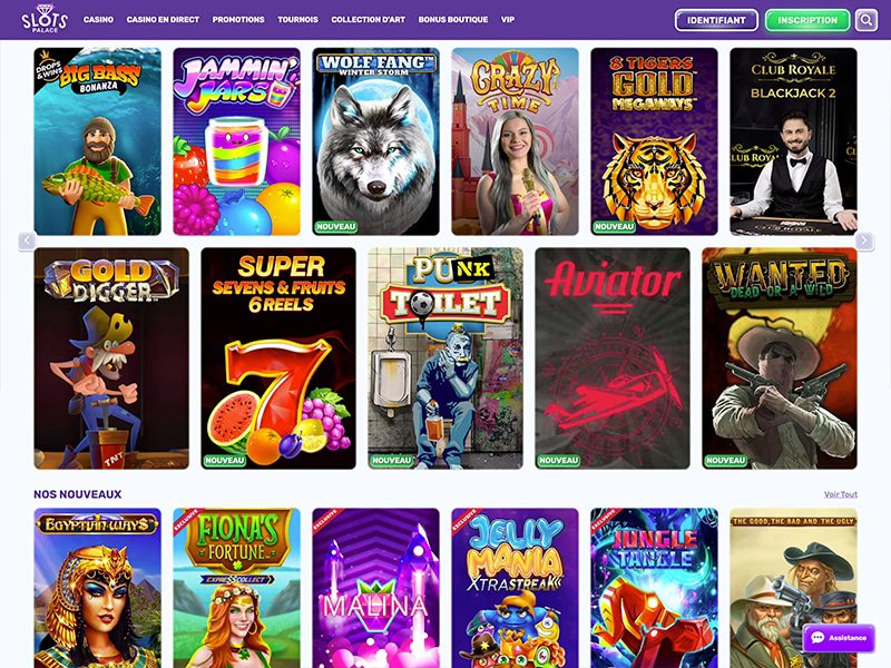 jeux Slots Palace Online Casino