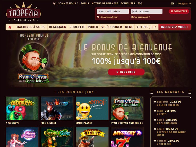 jeux Tropezia Palace Casino